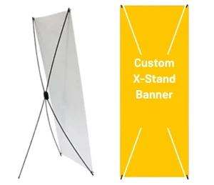X Banner Heavy Duty Foldable Stand Vivid Full Color Event Advertising Banner Retail Promotion Custom Logo Display X Banner