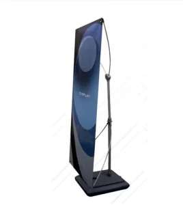 X Banner Roll Up Aluminum Frame PVC Silver for Advertising Exhibitions and Trade Shows
