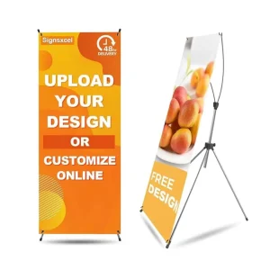 X Banner Stand Display Advertising Adjustable Digital Printing Custom Banner with X Stand for Business
