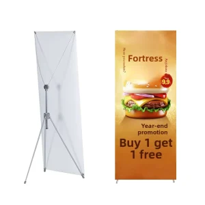 X Banner Stand Floor-Standing Adjustable Aluminum Alloy Weatherproof X Stand Display Frame for Indoor Outdoor
