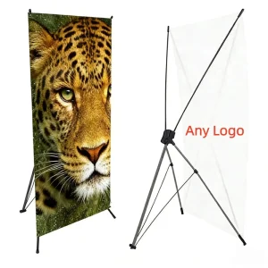 X Banner Stand with Steel Construction Strong Anti-Wind Outdoor Advertising Display for Exhibition Show X Banner