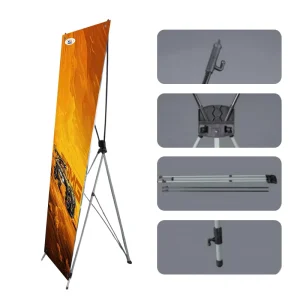 X Bracket Banner Promotion X Banner Bracket Display Racks Advertising Equipment Aluminum Retractable Banner Stand