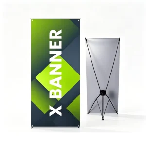 X Stand Banner for Advertising High Resolution Portable X Banner with Heavy Duty Aluminum Stand