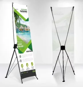 X Stand with Banner Graphic Indoor Outdoor Advertising Stand 100x200cm Free Design Fast Delivery 7 Days X Banner Stand