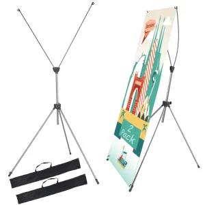 X Type Foldable Tripod Stand Non-Woven Fabric Signage Holder Bag Model Digital Printing Made in China ShenZhen