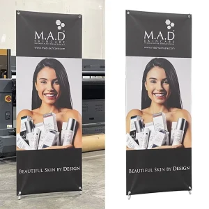 X Type Foldable Tripod Stand Non-Woven Fabric Signage Holder Bag Model Digital Printing Made in China ShenZhen