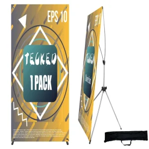 X Type Foldable Tripod Stand with Non-Woven Fabric Signage Holder Bag Digital Printing Model Made China ShenZhen