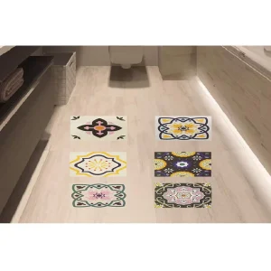 Xuri Self Adhesive Waterproof Vinyl Flooring Waterproof Floor Tiles Floor Anti Slip Stickers for Bathroom Kitchen Staircase