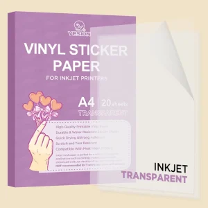YESION Printable Vinyl Sticker Paper Transparent Removable PVC PET Self Adhesive Clear PVC Film Sheet