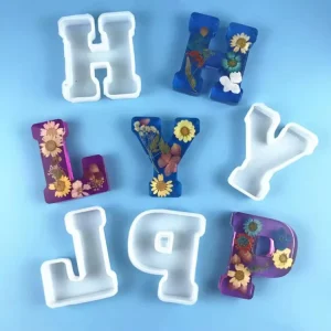YS DIY Large Small 26 Letter Resin Silicone Molds DIY Capital Letter Night Light Molud Desktop Craft Birthday Party Decoration