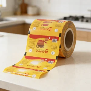 YSH Manufacturer OEM Gravure Printing Yellow Food Material Ldpe Film on Roll Recycled Small Snack Food Packaging Film Roll