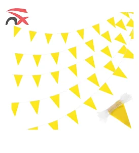 Yellow Banner String Flag Promotional Items Festival Pennants String Hanging Triangle Bunting