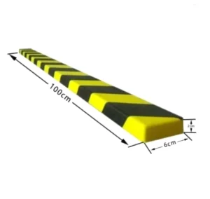 Yellow & Black Flat Anti-Collision Edge Strip Safety PU Foam Puffy Corner Guard