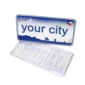 Your Own City Your Own Design High Quality Printed Aluminum Car License Plate