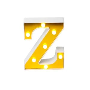 Z Shape Golden 3d Led Letter Sign Decoration Wedding Letter Led Battery Led Alphabet Letter