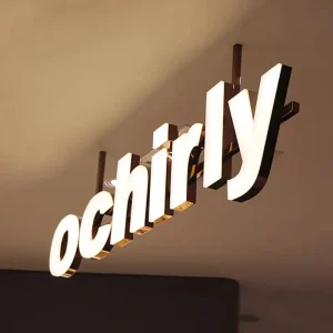 ZL Suspended Installation Catering Facade Stainless Steel Letters Outdoor LED Advertising Board Sign Borderless Mini Illuminated
