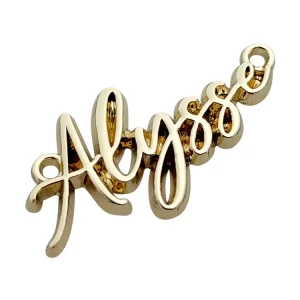 Zinc Alloy Enamel Hollow Metal Tag Custom Garment Metal Brand Logos for Scarf abaya