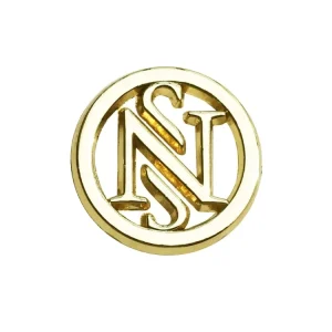 Zinc Alloy Small Wallet Metal Logos Round Shape Purse Metal Hollow Name Plate Gold Letter Metal Tags Label for Min Bags