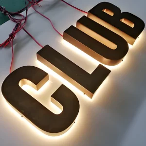 custom logo sign 3d led illuminated channel letter outdoor wall business shop store led sign backlit