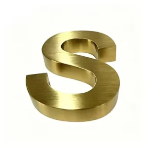 metal letters signs Custom small solid unlit metal logos business letter logos for restaurant office